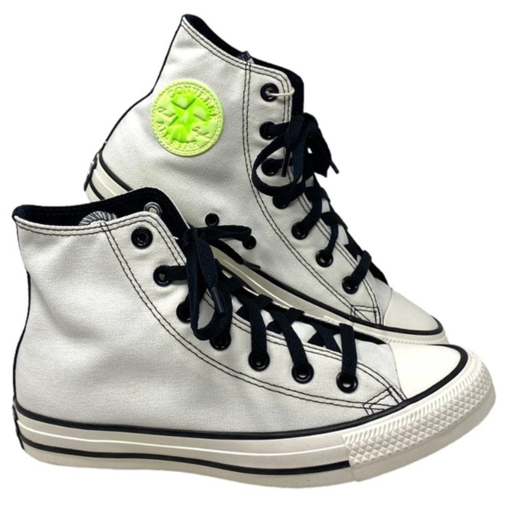 Converse Ctas High Top Sneakers Women Canvas White Black Custom A05960C-WWBLWBLG